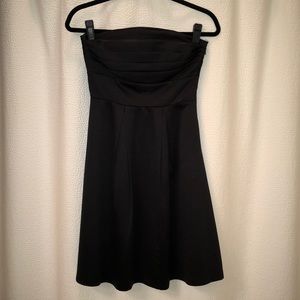 White House Black Market satin strapless dress